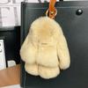 Mini Rex Rabbit Fur Pom Pom Keychain Bag Charm Keyring