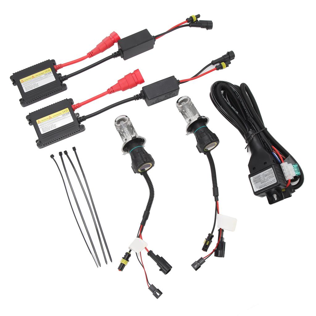 Xenon Scheinwerfer 5500LM H4 Xenon Birne 55W HID Xenon Birnen Kit für alle DC12V Autos 6000K Weiß