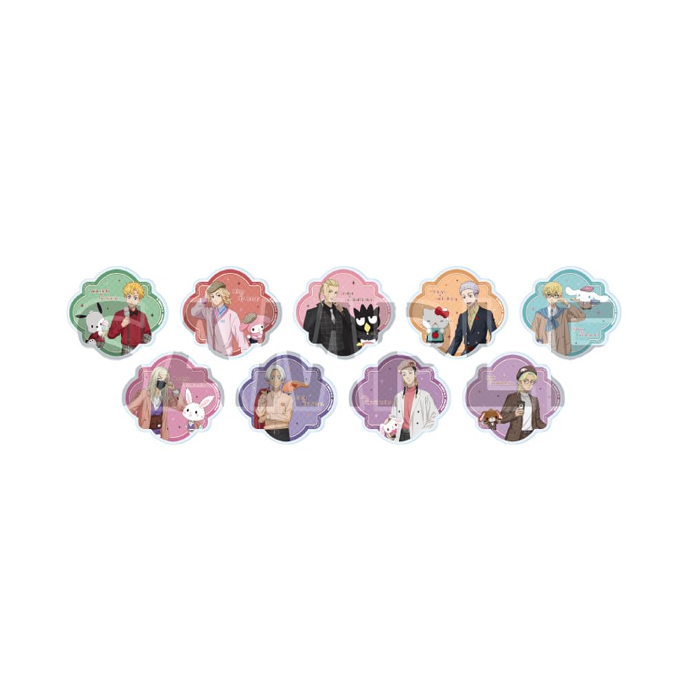 ТВ-аниме «Токийские мстители» x Персонажи Sanrio 01 [Иллюстрация-коллаборация] Полный набор акриловых подстаканников (Коробка из 9)