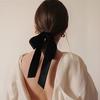 Elegant Velvet Hair Tie with Bow, Vintage Solid Color High Elasticity Hair Ring, Fashionable Leather Band Headband for Women