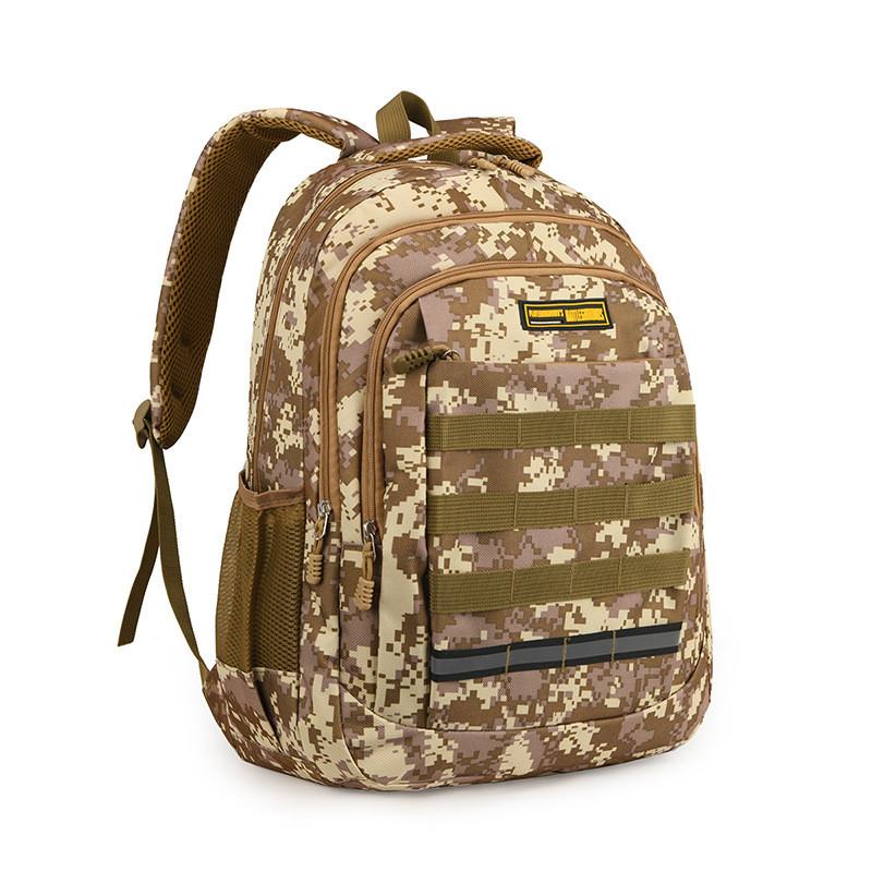 Unisex Camo Oxford Backpack Breathable 16in Laptop Compartment For Students Daily Outfits