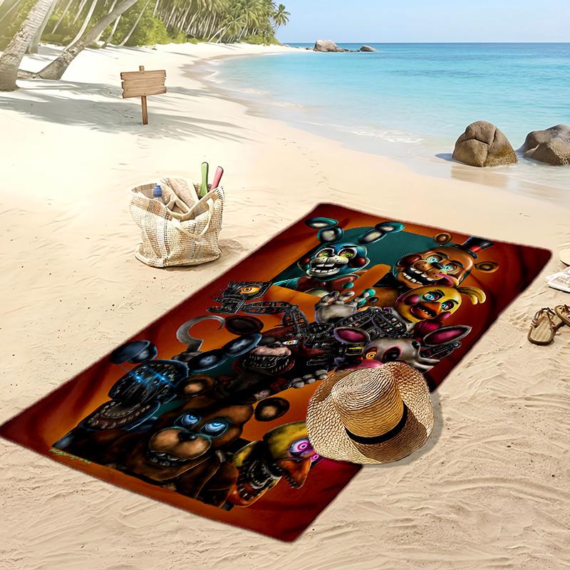 Five Nights at Freddy’s Beach Towel, Soft Absorbent Quick‑Dry Towel for Beach Pool Swimming Travel Home