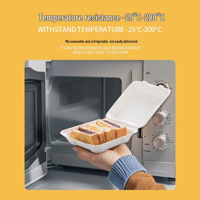 COFLYEE Biodegradable Disposable Hamburger & Takeaway Boxes