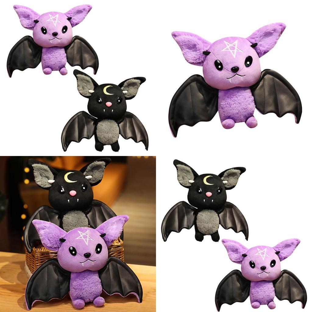Dark Bat Doll Plush Toy Soft And Comfortable Halloween Decoration Gift