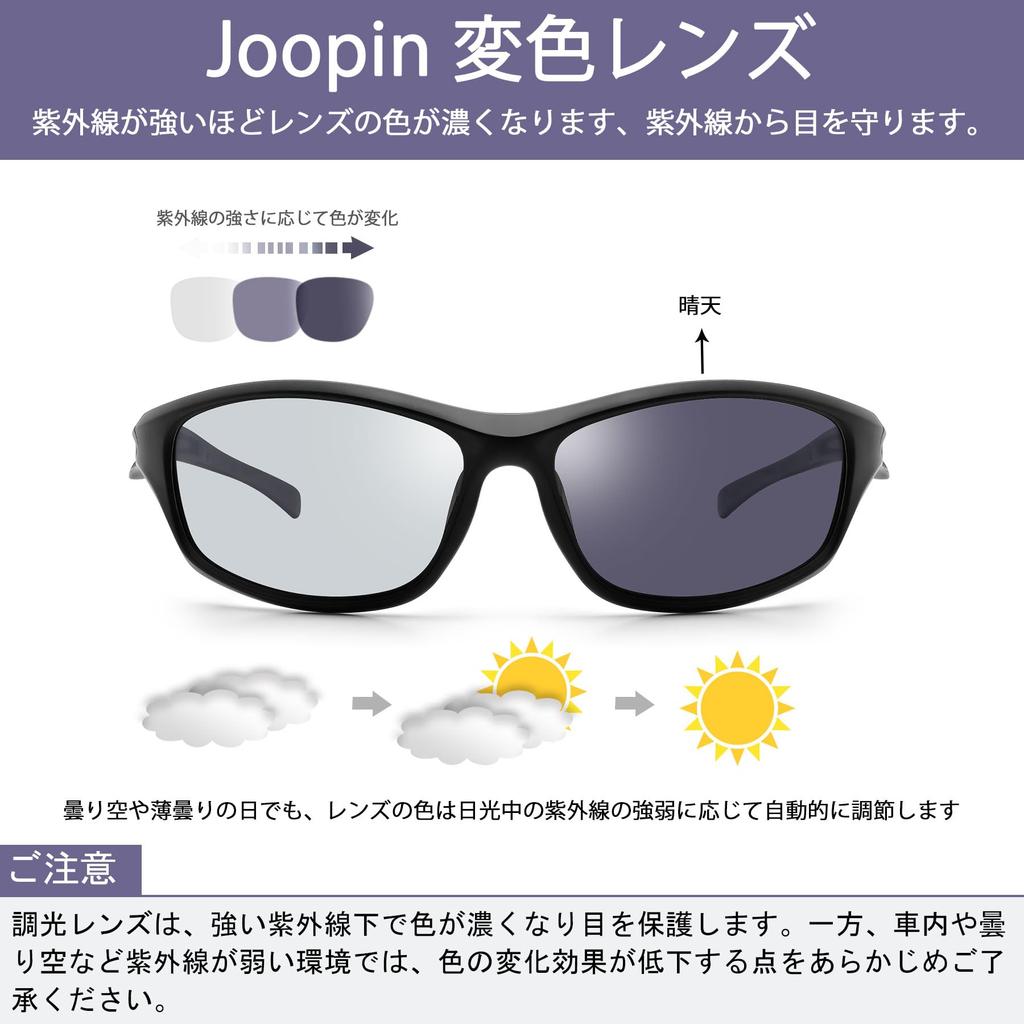 Joopin Polarisierte Sportsonnenbrille mit UV-TR90-Gläsern für und mehr Herrenschutz, Fahren, Angeln, Radfahren, Bergsteigen, Baseball, Golf,