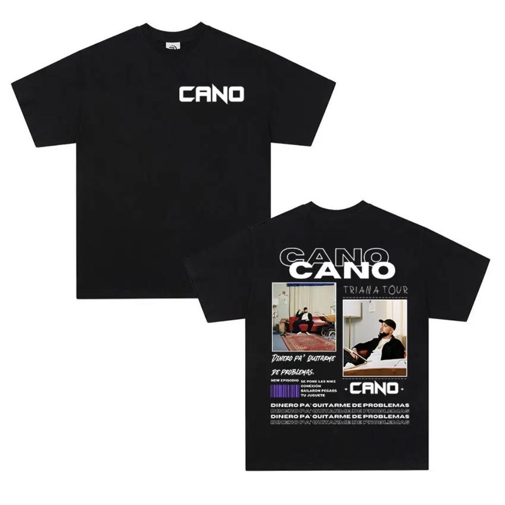 Rapper Cano Triana Tour Graphic T shirt Men's Hip Hop punk Short sleeve T-shirt Oversized Unisex cotton T Shirts streetwear oversized summer new tee