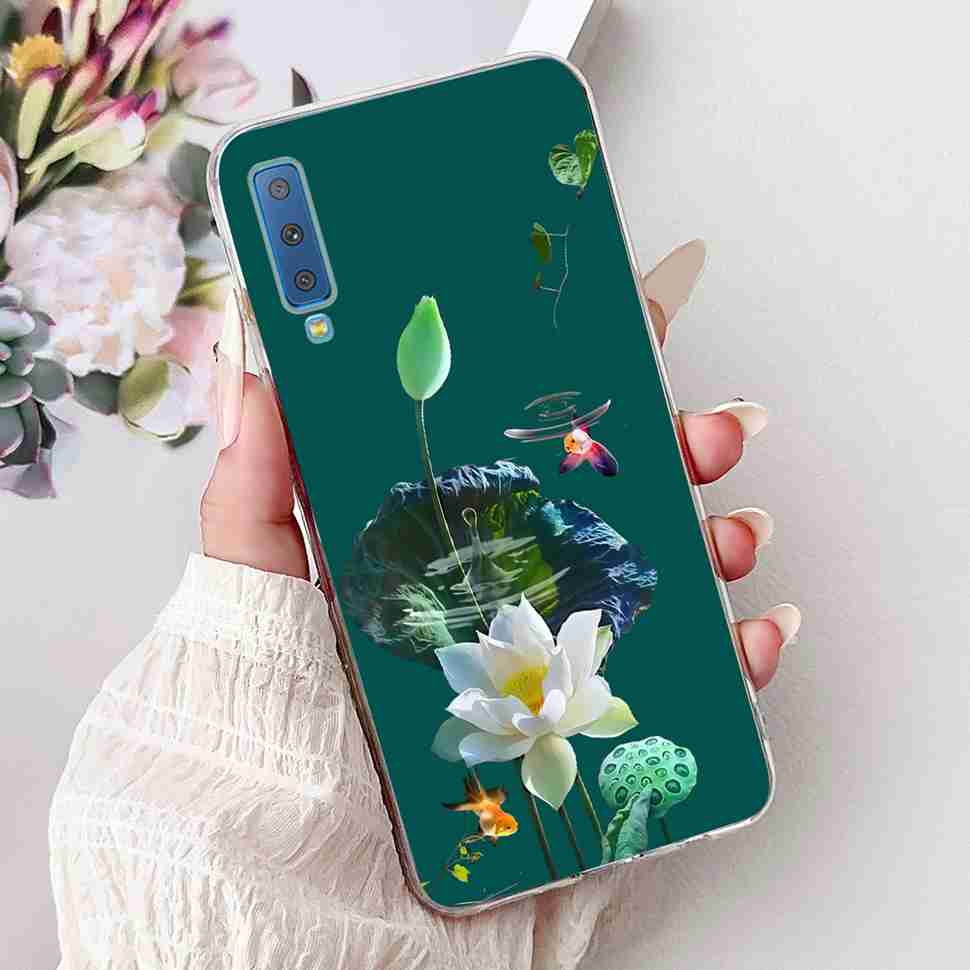 For Samsung Galaxy A7 2018 Case SM-A750F Fashion Colorful Butterfly Soft Silicone Cover For Samsung a7 A7 2018 6.0" Cases Bumper