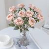 Artificial Flowers Silk Roses Bouquet For Wedding Home Table Decor Manual Flowers Arrangements Vase Filling Decorative Products