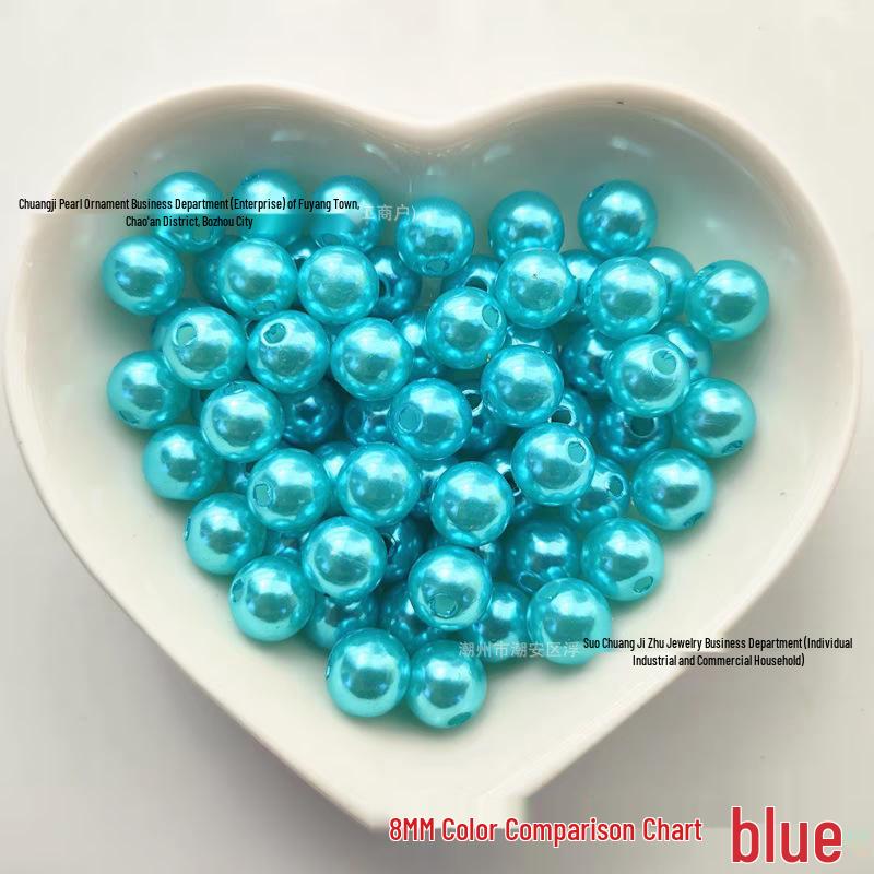 DIY Handmade Materials: 4-20mm Colored Round Loose Beads, ABS Imitation Pearls for Beading and Accessories