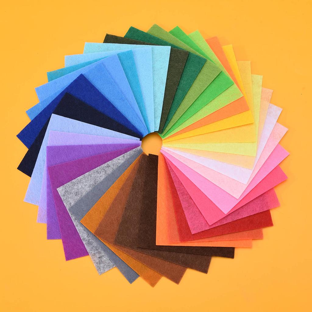 40pcs Non Woven Fabric Cloth DIY Crafts Felt Fabric Home Decoration 10x10cm Sewing Accessory