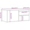TV Stand with Rustic Wood Look 80 x 34 x 35.5 cm Engineered Wood