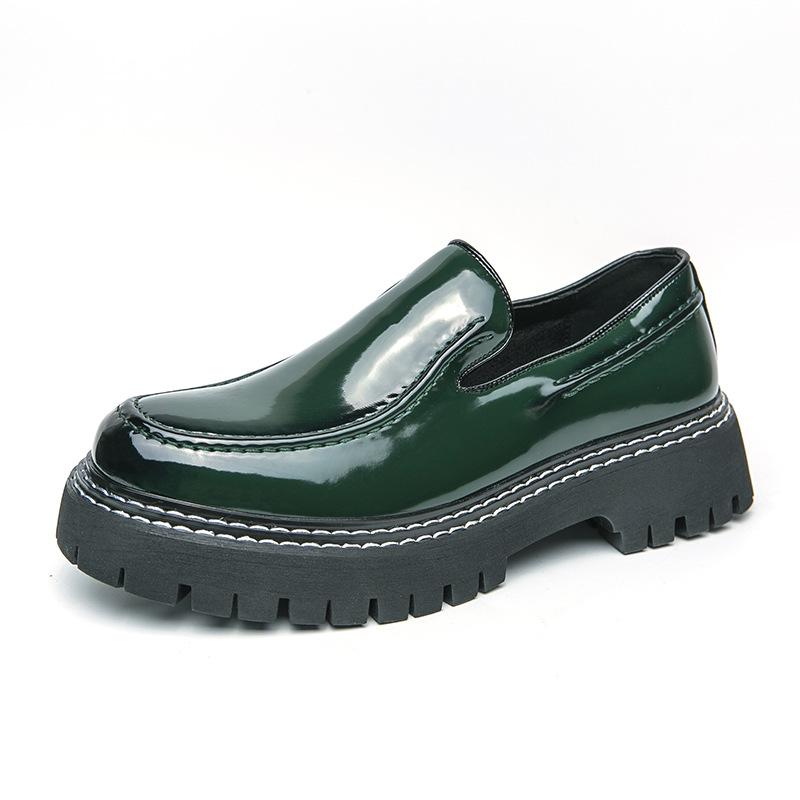 

Мужская повседневная кожаная обувь Мужская обувь с круглым носком в колледжском британском стиле Одинарная обувь Дышащая мужская обувь Деловая обувь для платья Свадебная обувь для жениха 46 зелёный