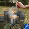 Stainless Steel Soup Ladle/Slotted Spoon with Folding Handle Camping Spoon