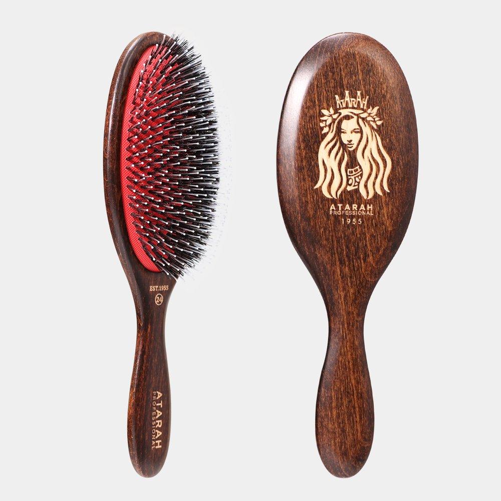 Donmo Cushion Wooden Round Hair Brush AT- PWRB