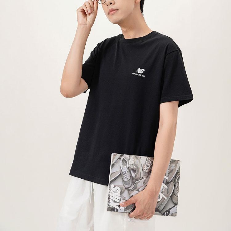 New Balance Logo Graphic T-Shirt Asia Sizing 'Black' Men's AMT22397-BK
