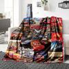 Custom Name Cars Movie Quotes Collage blanket for Couch & Bed, Plush Cozy Fuzzy Blanket Super Soft & Warm Blankets for Fall and Winter. 0908219