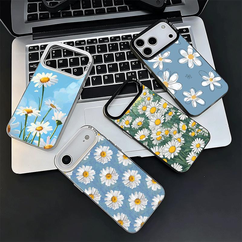 Daisy Flowers Aesthetics Shockproof Phone Case for iPhone 17 Air 16 16E 15 Pro Max 14 Plus 13 Mini 12 Back Cover Anti Fall Funda