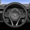 Leather Car Steering Wheel Cover for Toyota Alphard Crown Signia Sports Vellfire 86 GR SUPRA Mirai Urban Cruiser Accessories