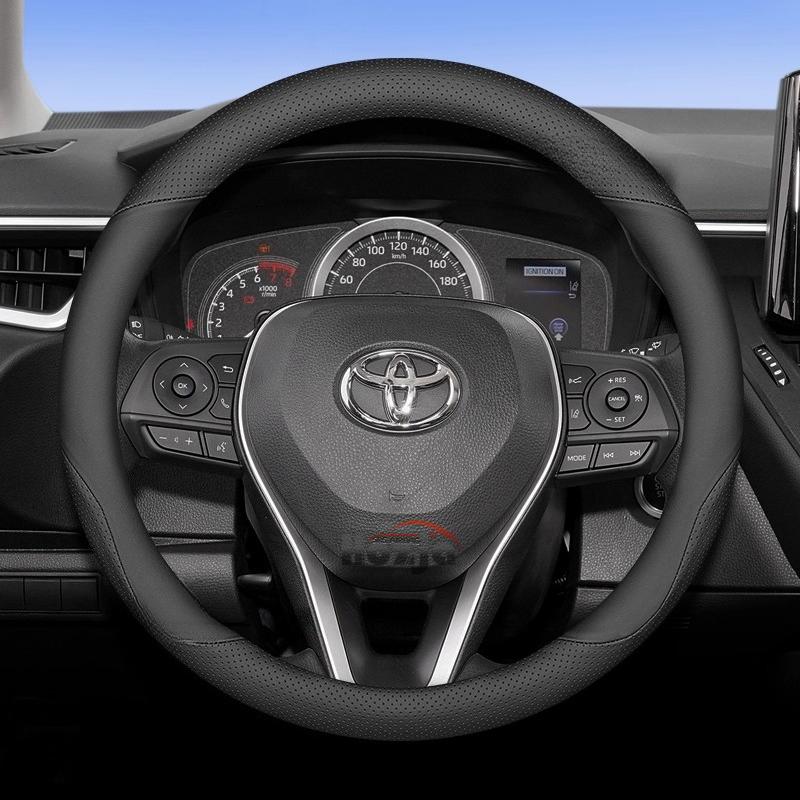 Leather Car Steering Wheel Cover for Toyota Alphard Crown Signia Sports Vellfire 86 GR SUPRA Mirai Urban Cruiser Accessories