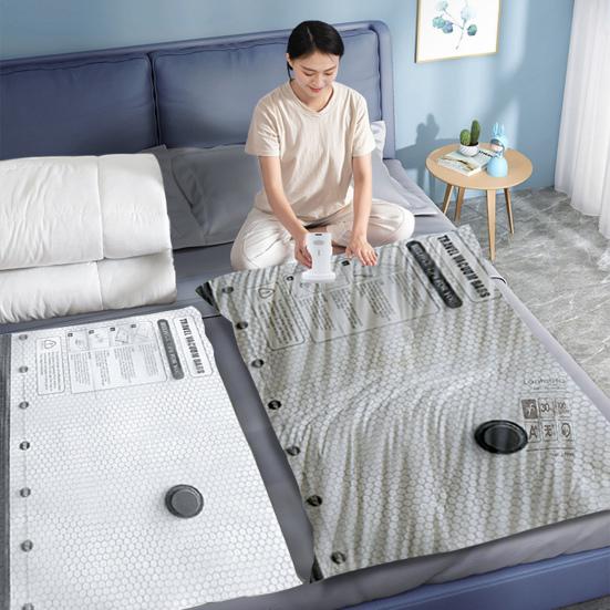 Vacuum Compression Bags with Rechargeable Air Pump Travel Storage Bag Fast Compression Packing Bags for Luggage Suitcase Clothes