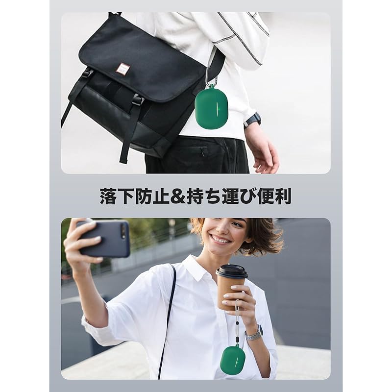 SOUNDPEATS UU for Case Cover [YANMONGI] Wireless Earphones Protective Cover Silicone Protective Case -With Chain Charging Case Cover Visible Led Light