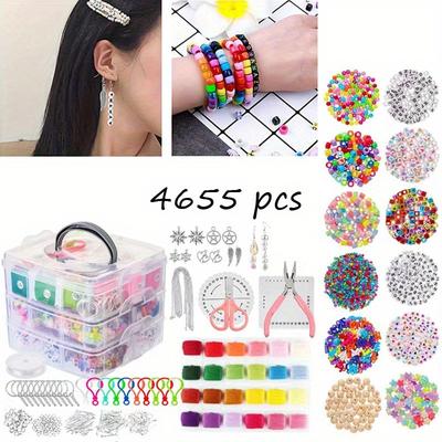 DIY Jewelry Material Beads Bracelet Kit Making Necklace Manual Toys Pearls Games Handmade Children's Gift Material Elastic