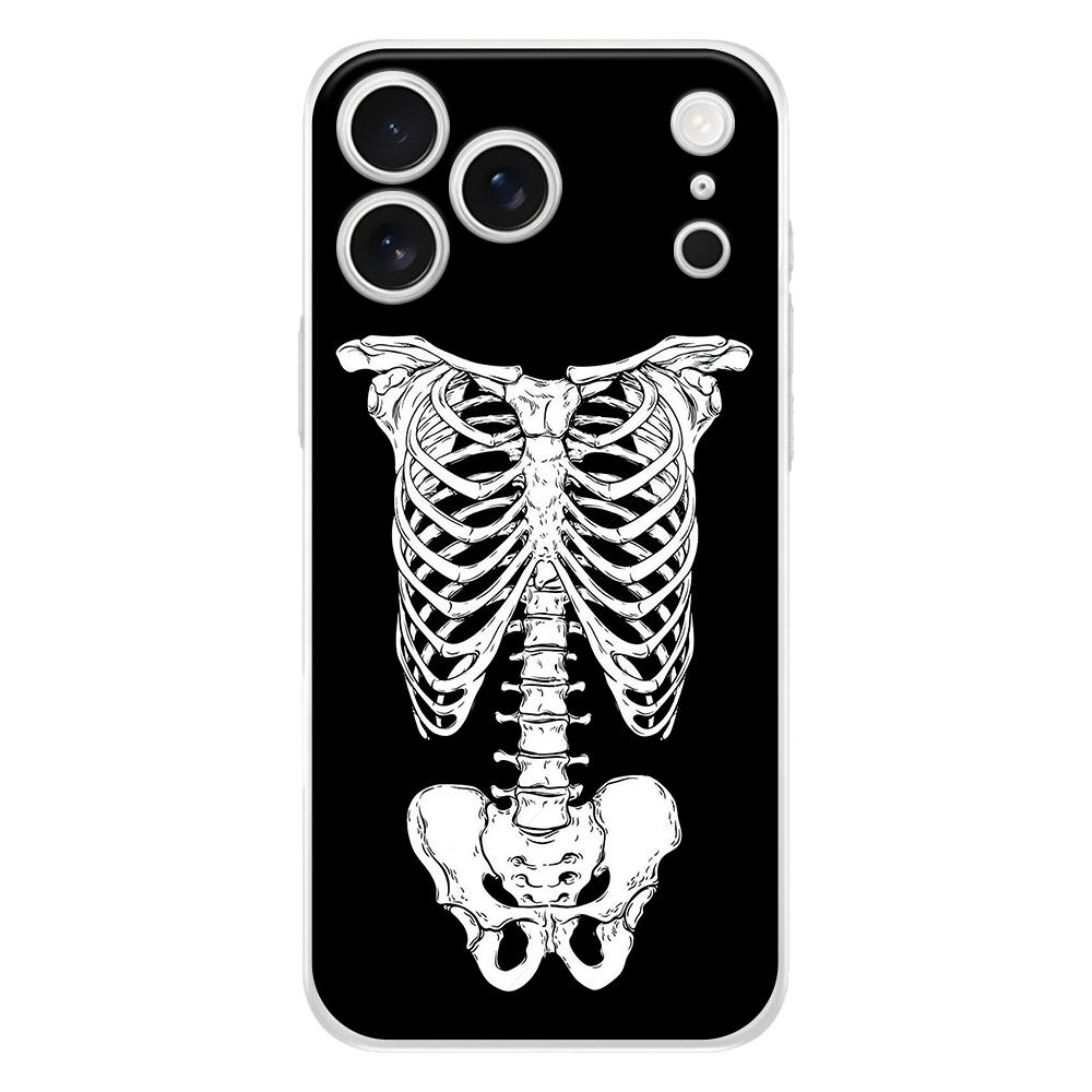 Soft Clear Phone Case For iPhone 17 Air 16E 16 11 15 14 Pro MAX 12 13 7 8 Plus SE Easter Cover Protection Hard Pink Purple Skull