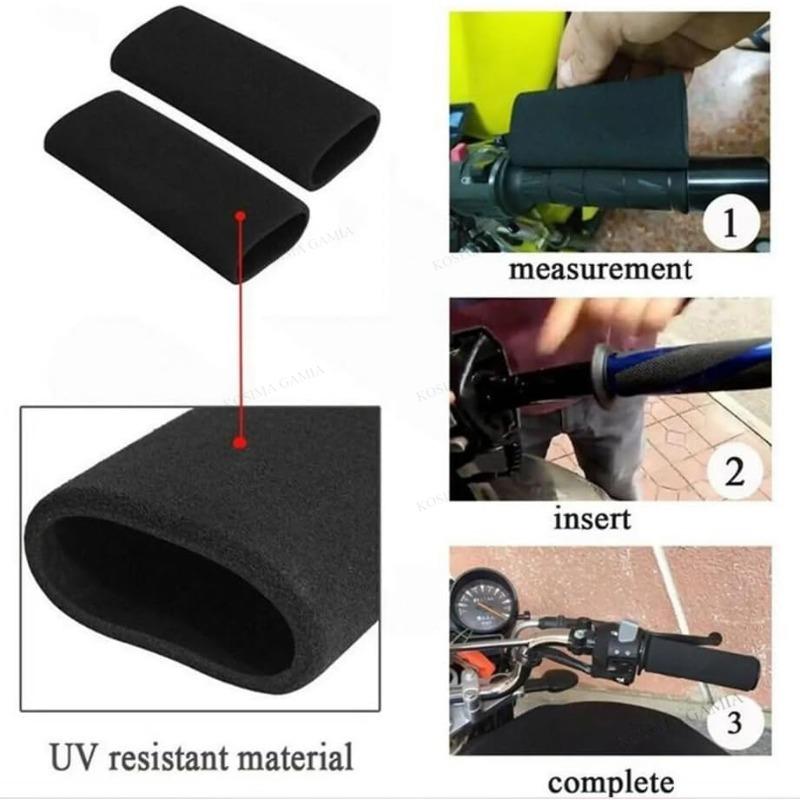 Universal Anti Slip Motorcycle Handlebar Foam Grips Sponge Cover Shock Absorbing For Dirt Pit Bike Motocross Electric Scooter
