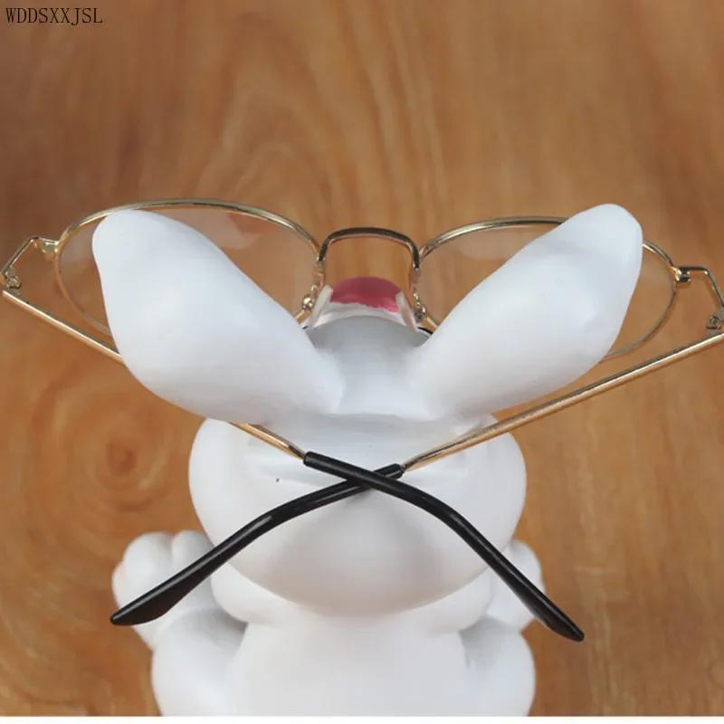 Creative Cartoon Rabbit Glasses Stand Resin Crafts Multifunctional Pen Stand Desktop Glasses Holder Shop Glasses Display Stand