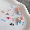 5 Stück 3D Schleifen Krawatte Nagelkunst Charms, Luxus 3D Legierung Schleifen Strasssteine, Nageldekoration Zubehör