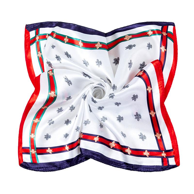 1Pc Square Flight Attendants 50x50CM Elegant Women's Scarfs Fashionable Hijab Bandana Polyester