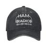 Ham Radio Sun Baseball Cap Vintage Couple Women Washed Trucker Hat Dropshipping Design Hiking Fishing Snapback Cap Gift