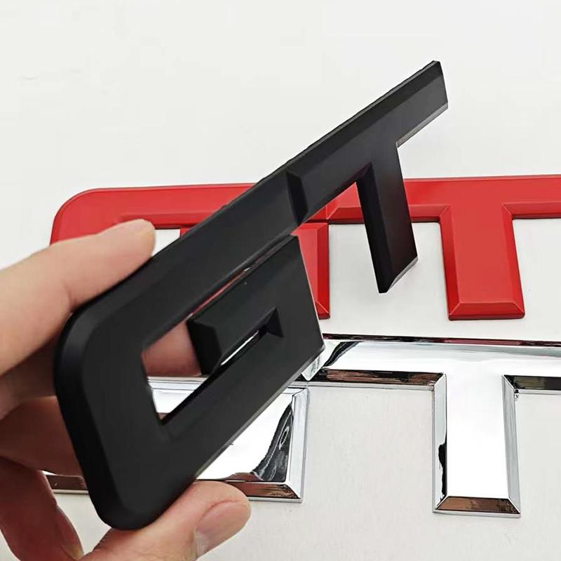 ISPN4 3D Metal Car Styling Logo GT Badge Rear Trunk Sticker Front Grille Emblem Decals For FORD Mustang GT Auto Accessories