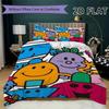 Herr. Herren Little Miss Muster Bettwäsche Steppbett Set Bettbezug Kissenbezug Heimdekoration Geburtstagsgeschenk (1 Bettbezug + 2 Kissenbezüge (ohne Füllung))