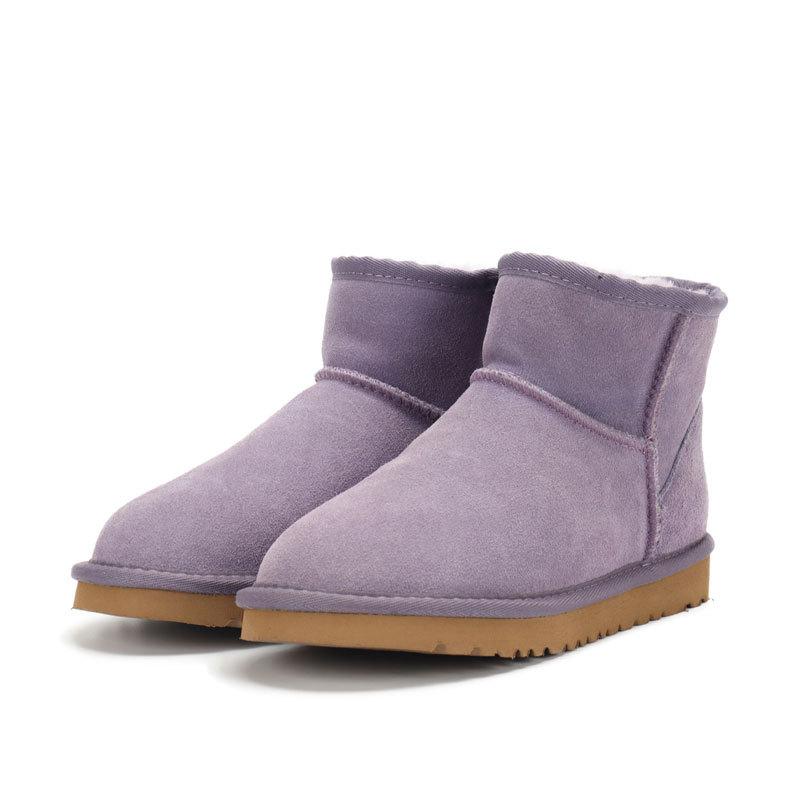 2023 Men Ankle Shoes Woman Leather Fur Snow Boots Australia Winter Shoe Women Man Boot Lady Classic Mini Pink Red Black Fur Bot