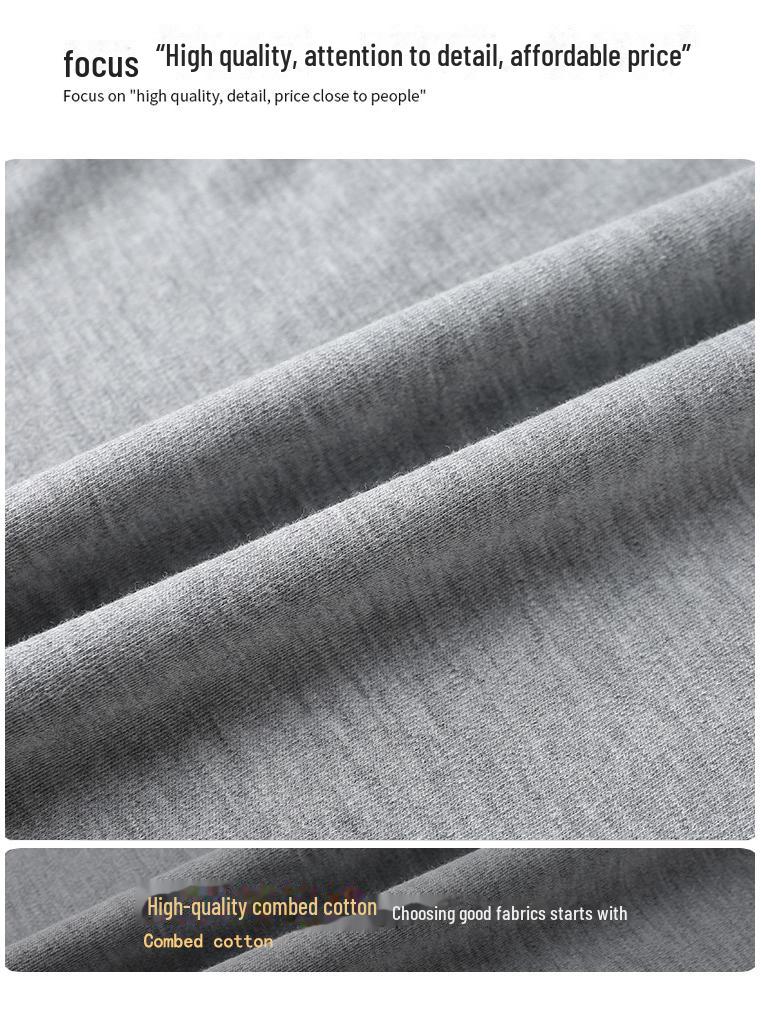 Men's Thick Cotton Long-Sleeve Dad T-Shirt for Spring/Autumn - Loose Fit, Solid Color, Lapel, Real Pocket, Casual Wear for Middle-Aged Men.