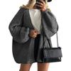 Women's Fashion Solid Color Coats Long Sleeved Knitted Casual Cardigan Sweater Jacket
