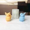 Small Reindeer with Christmas Tree Silicone Mold, DIY 3D Candle Molds
