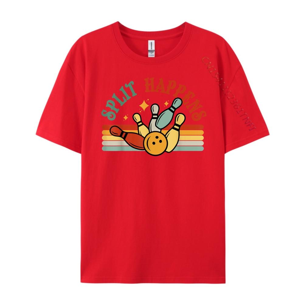 

Funny Split Happens Bowling Men Bowler XS Graphic T Shirts Casual Tshirt Men Camisetas Hombre Large Size S