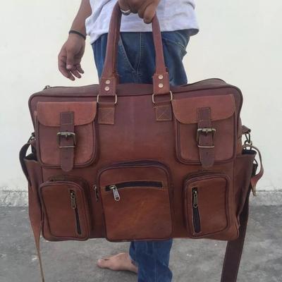 Bag Leather Travel Duffle Gym Weekend Overnight Luggage Holdall Large