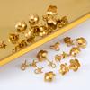 30pcs 50pcs Stainless Steel Flower Screw Eye Pins Bail Top Drilled Bead End Caps Pendant Connector for DIY Jewelry Making Supply