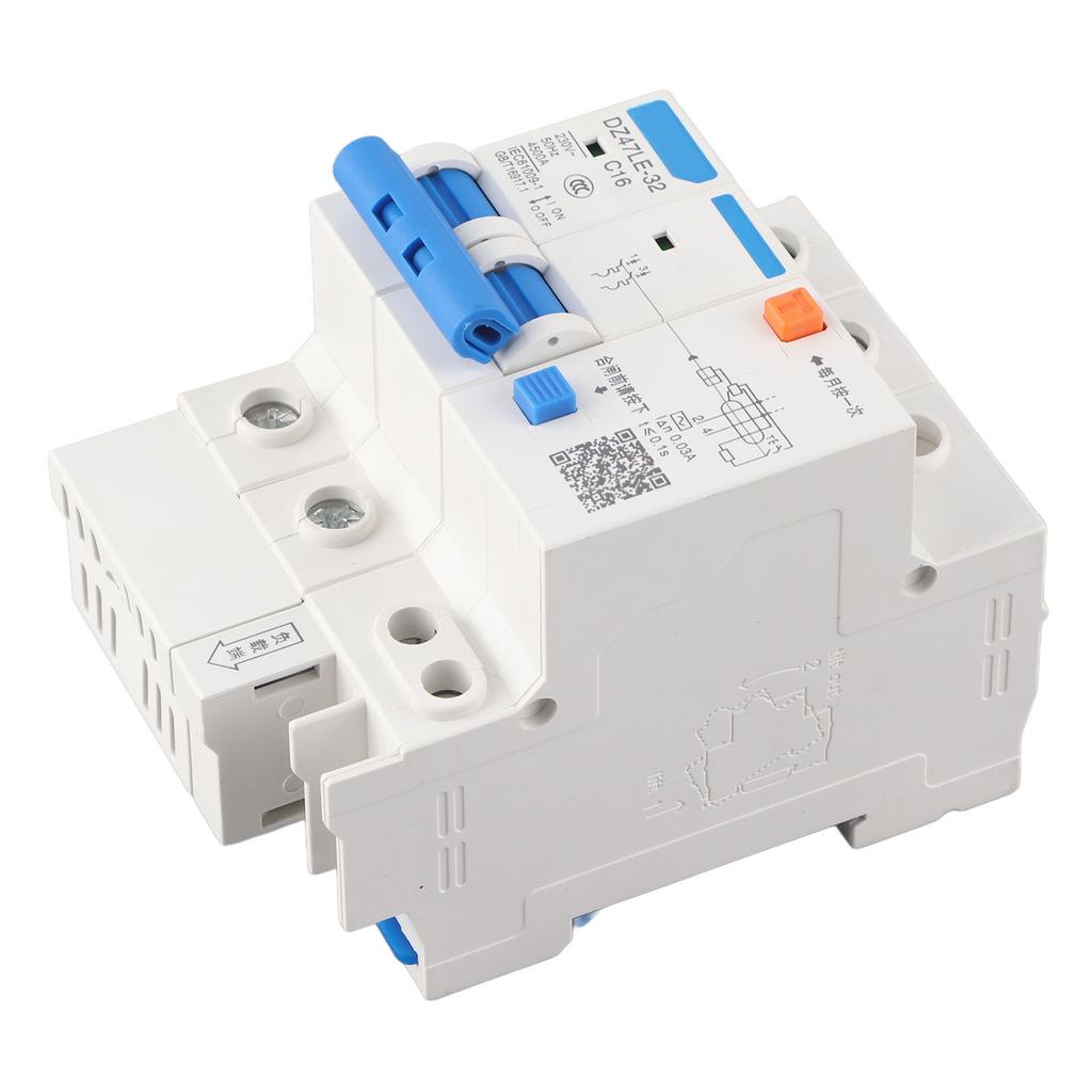 Leakage Protection DZ47LE 32 2P+2 C16 Residual Current Circuit Breaker 230V 16A