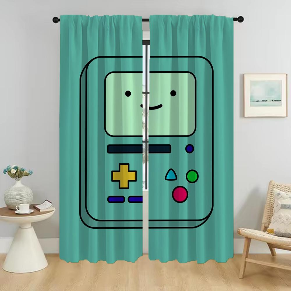 

Элегантные шторы для гостиной Adventure Times, занавески для домашнего интерьера из 2 предметов, тюль для спальни, занавески на окна W50xH70cmx2pcs