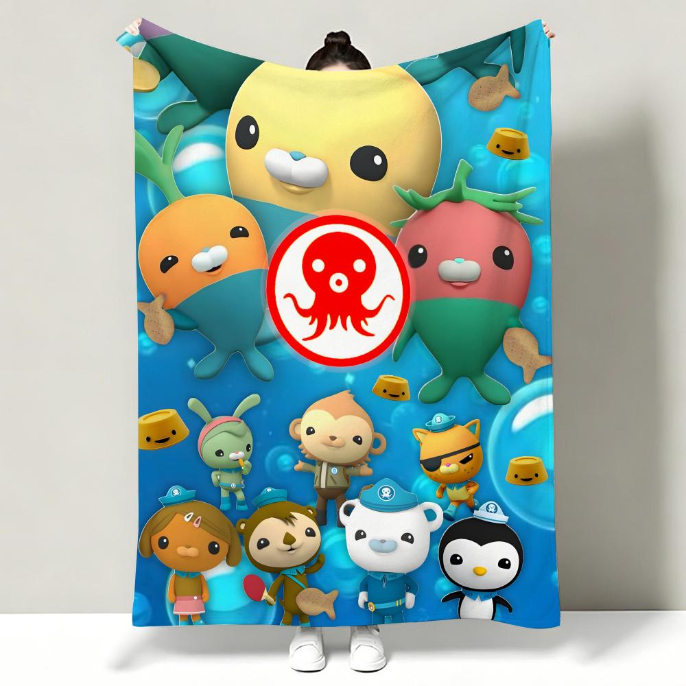 Cartoon TThe OOctonauts Throw Soft Warm Flannel Throw Blanket Multiuse for Sofa Bed Office Nap