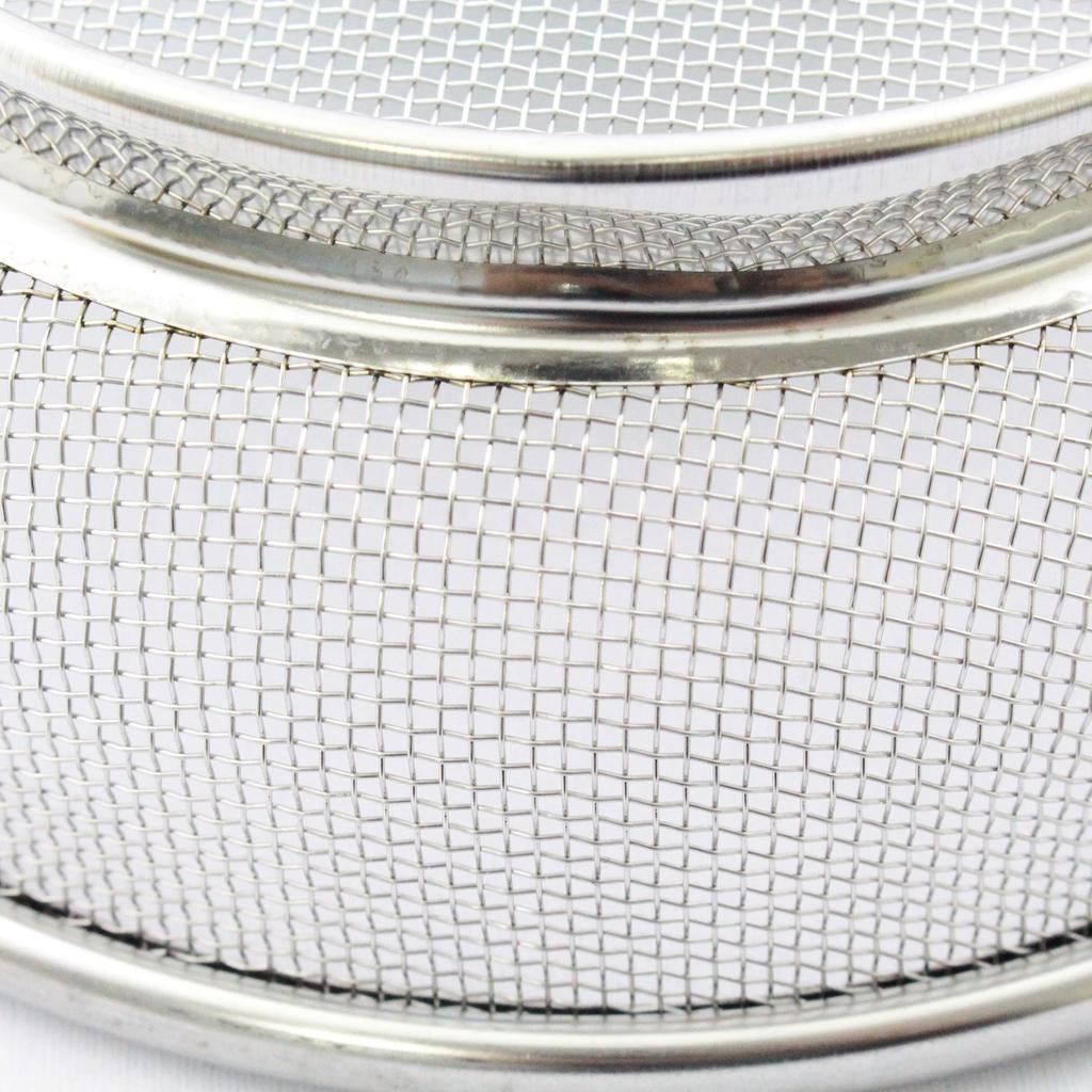 Shallow Stainless Made In Japan Strainer, 34cm, 18-8 Steel,