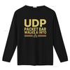 Retro Style UDP Packet Bar Walks A Into Print T Shirt for Men Vintage Washed Stylish Breathable Casual Homme Graphic Fashion