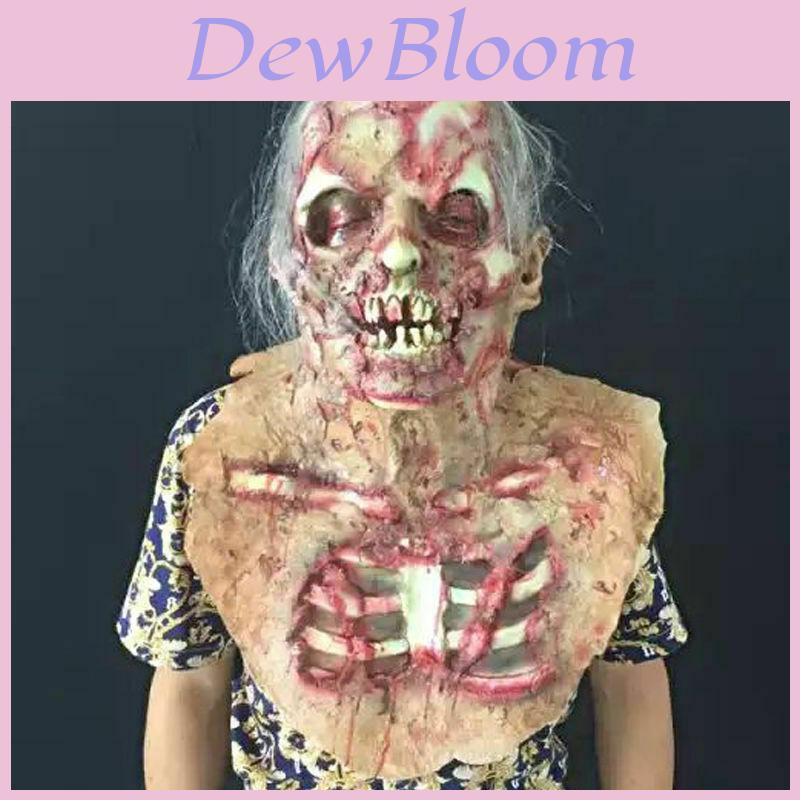 Bloederig en griezelig Halloween volwassen zombie masker voor een eng volledig gezichtseffect