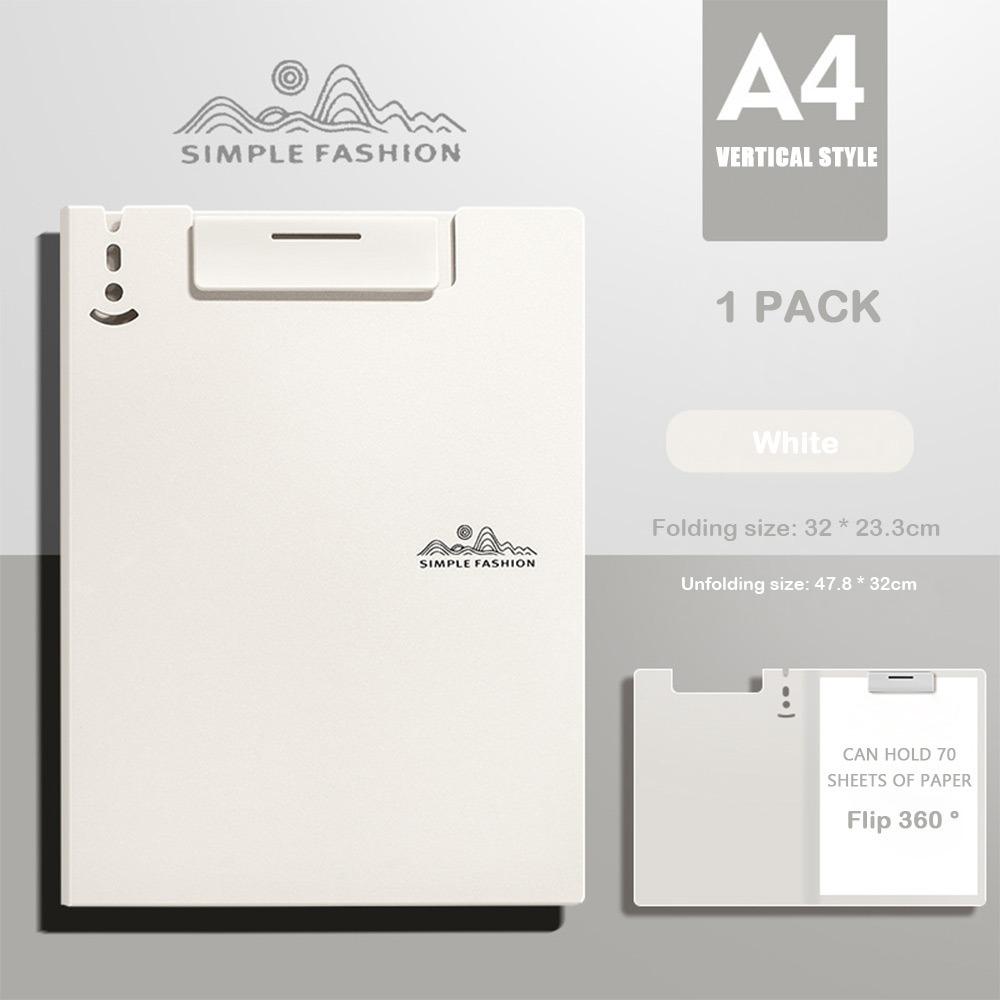 with Metal clip A4 File Folder Dual-use Writing Pad Fashion Test Paper Storage Organizer  Office