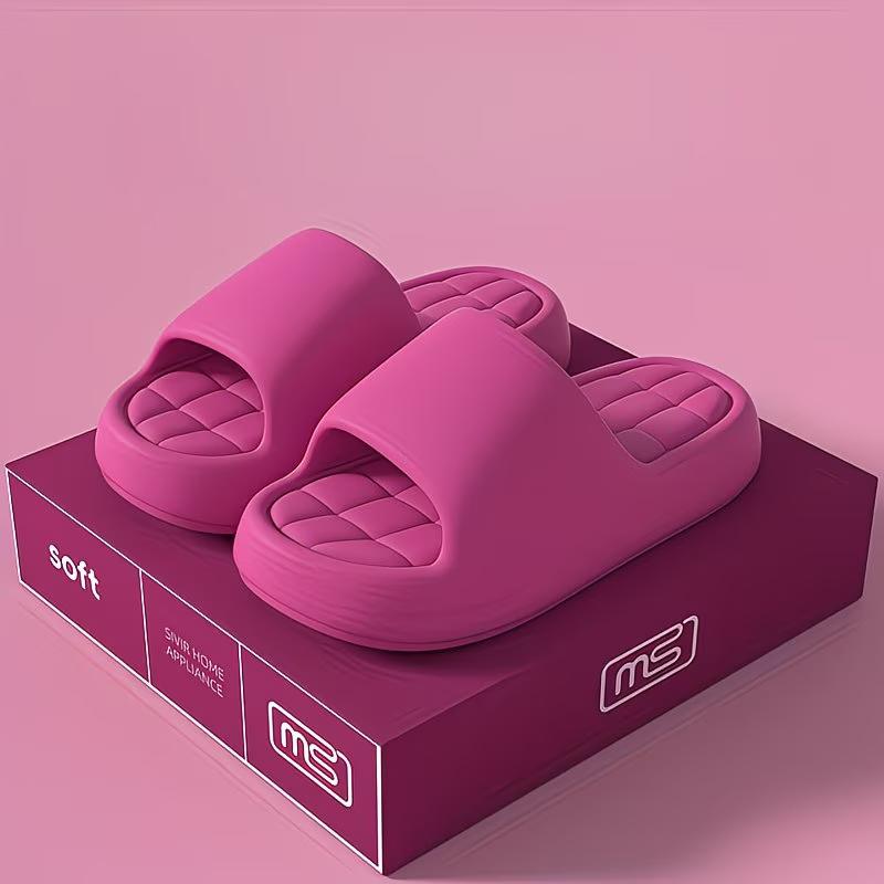 

Женские облачные тапочки с ультрамягкой амортизацией, подошвы из ЭВА, легкие нескользящие тапочки-подушки, подходят для использования в помещении и на улице, Женская обувь 30-31 розовый