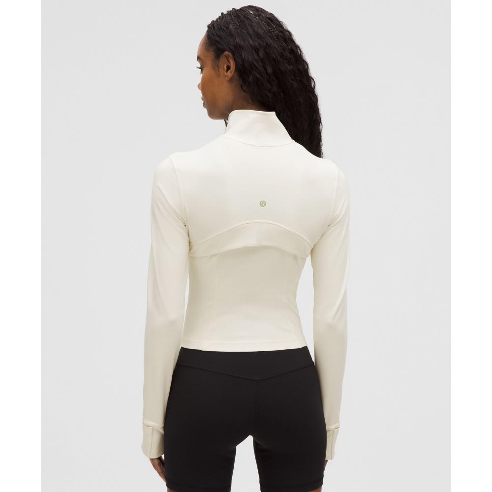 Lululemon Define Kurze Jacke Nulu Helles Elfenbein Gold